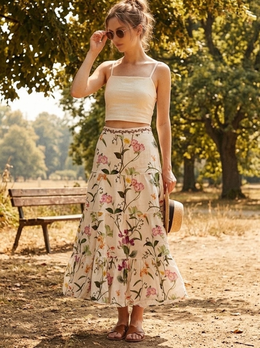 🌸🌸🌸 Camila Coelho maxi tiered skirt, size XS